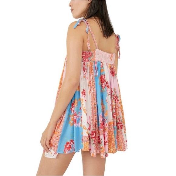 Free People Rule the World Romper in Bright Combo, Sz. S - Picture 5 of 11